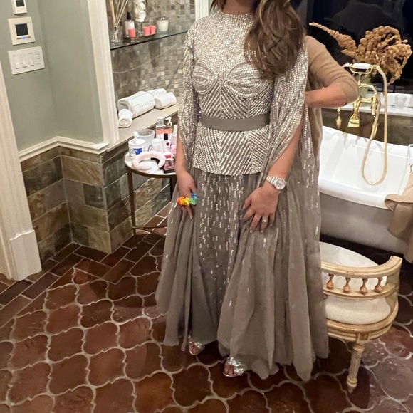 George’s Hobeika Beaded Corset Robe Dress - Picture 5 of 6